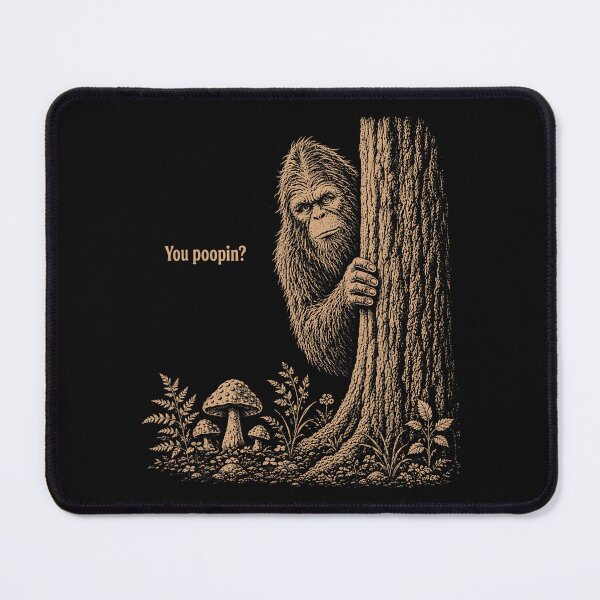 Item preview, You Poopin? Funny Sasquatch Forest Humor Bigfoot designed and sold by khdmalakarak.