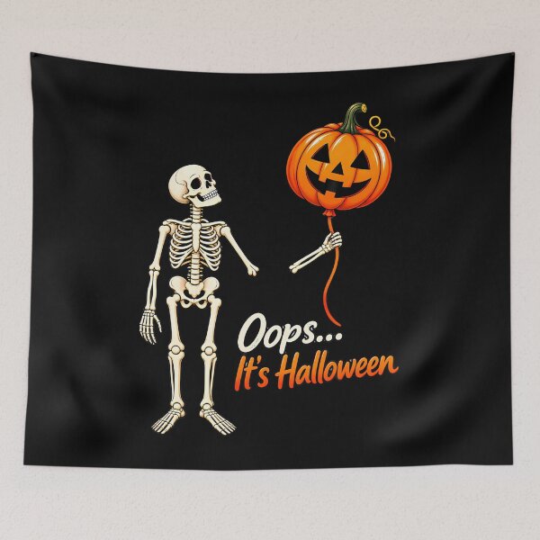Item preview, Skeleton Lost Balloon Pumpkin Funny Creepy Halloween designed and sold by PAROSSA.