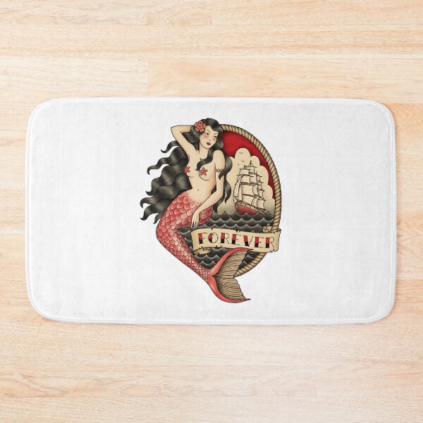 Item preview, Elegant Mermaid Tattoo Design with Nautical and Mystical Elements designed and sold by drbiz1.