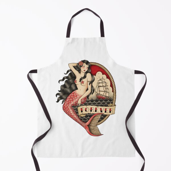 Item preview, Elegant Mermaid Tattoo Design with Nautical and Mystical Elements designed and sold by drbiz1.