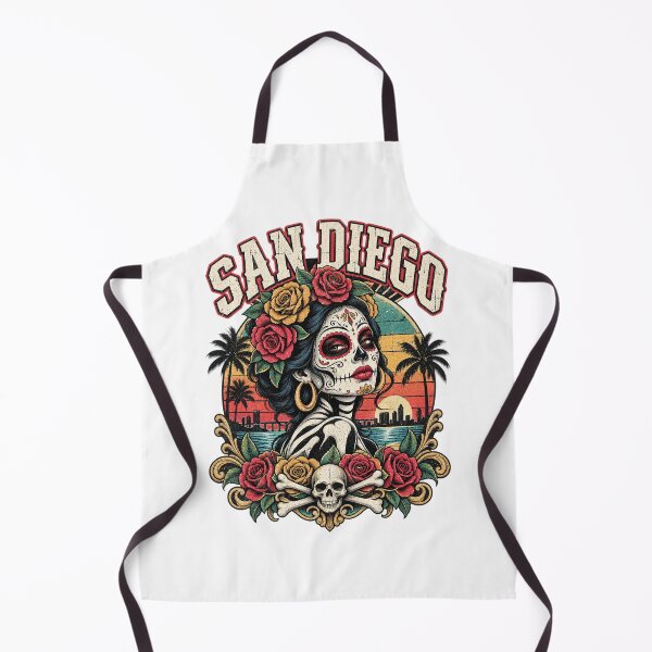 Item preview, San Diego Sugar Skull Flower City Baseball designed and sold by MountanBaugh.