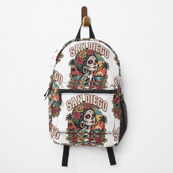 Item preview, San Diego Sugar Skull Flower City Baseball designed and sold by MountanBaugh.
