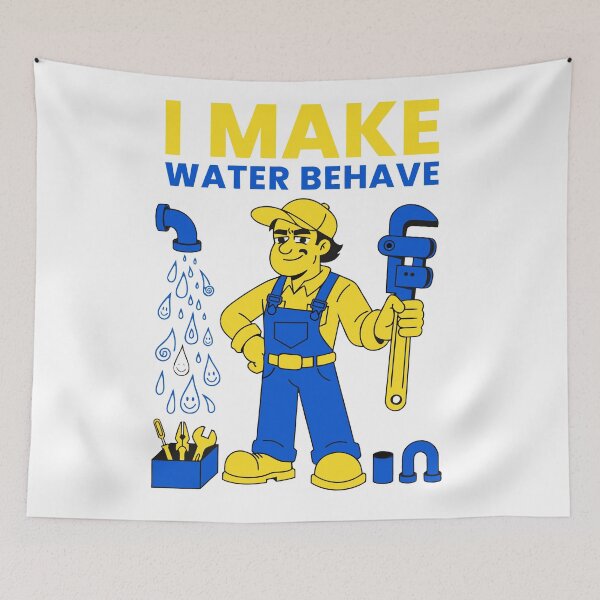 Item preview, I Make Water Behave Funny Plumber Humor designed and sold by Design-Pro-21.