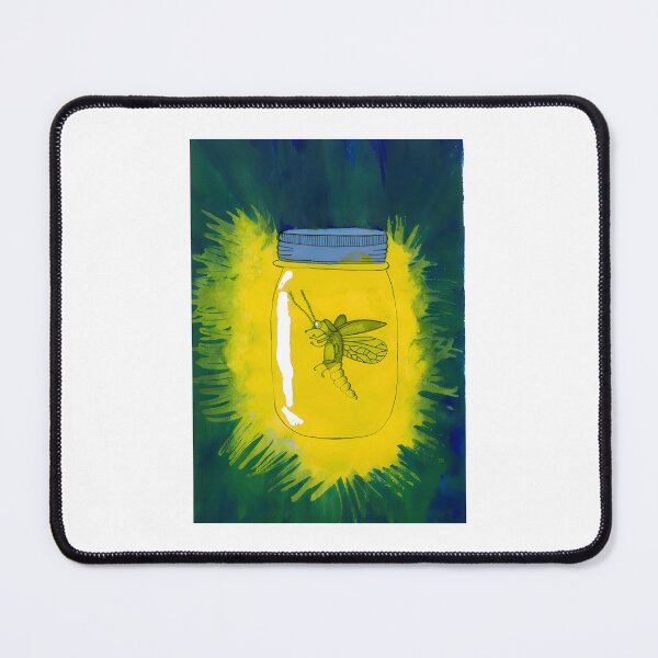 Item preview, Trapped Firefly Illustration with Glowing Light and Dark Background designed and sold by coldhorizon.