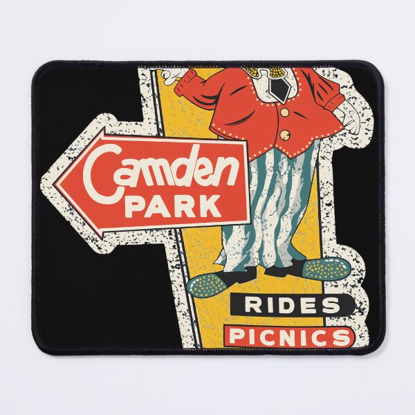 Item preview, Camden Park Vintage Clown Sign Rides Picnics Fun designed and sold by Kayliietrichdgg.