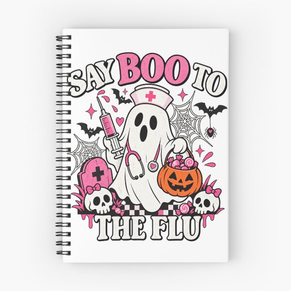 Item preview, Say Boo to The Flu Funny Nurse Ghost Halloween Vaccine designed and sold by ParkerDuerson.