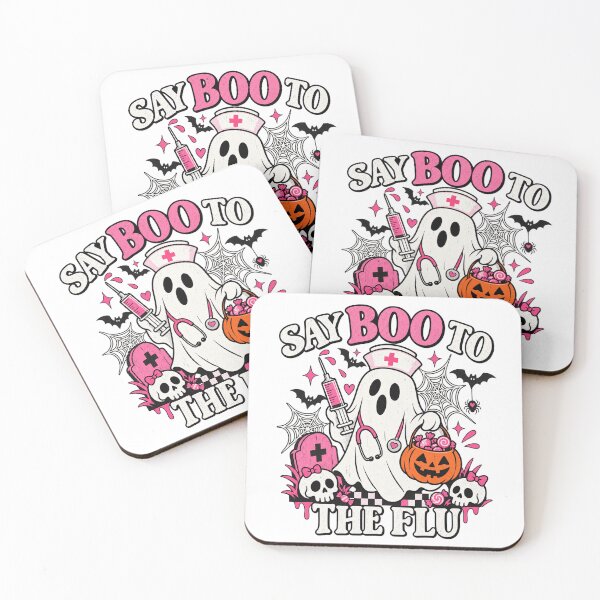Item preview, Say Boo to The Flu Funny Nurse Ghost Halloween Vaccine designed and sold by ParkerDuerson.