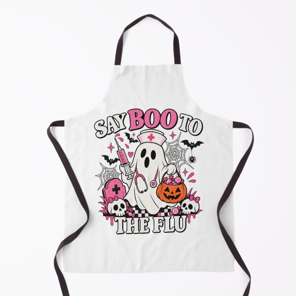Item preview, Say Boo to The Flu Funny Nurse Ghost Halloween Vaccine designed and sold by ParkerDuerson.