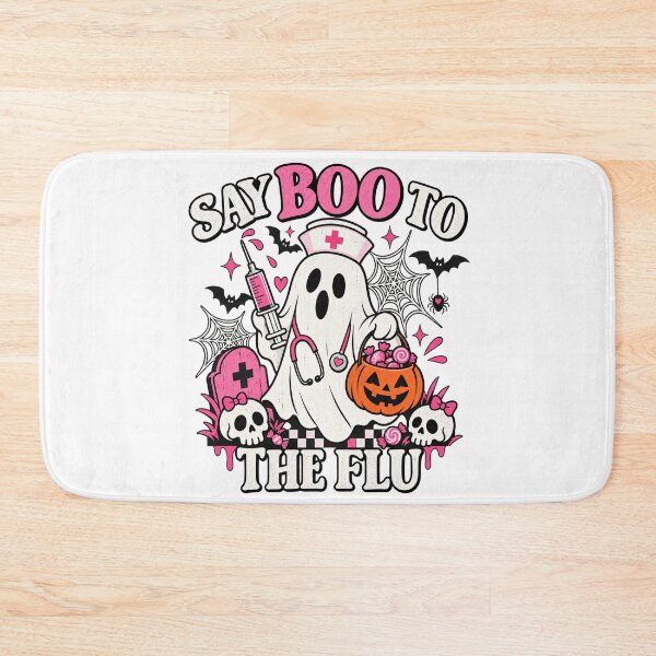 Item preview, Say Boo to The Flu Funny Nurse Ghost Halloween Vaccine designed and sold by ParkerDuerson.