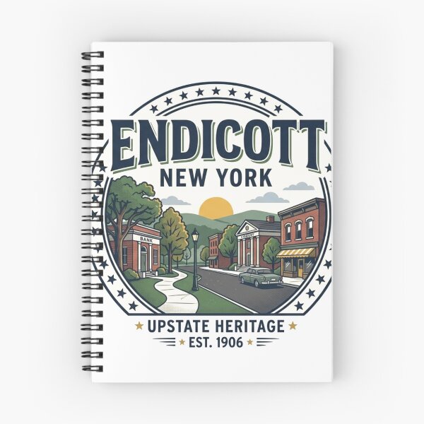 Item preview, Endicott New York Hometown T-Shirt | Vintage Upstate Heritage Design designed and sold by Mathias Yakubu Design.