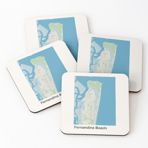 Item preview, Fernandina Beach Minimalistic Map Art designed and sold by MapsNerd.