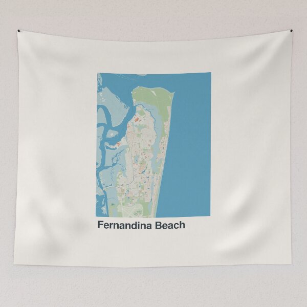 Item preview, Fernandina Beach Minimalistic Map Art designed and sold by MapsNerd.