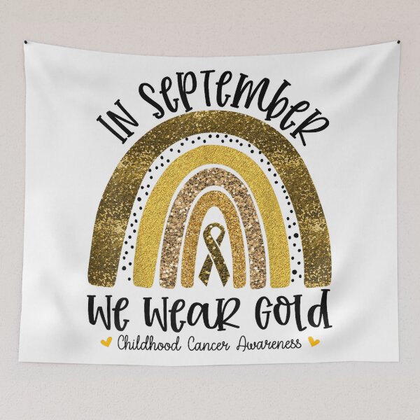 Item preview, in September We Wear Gold Rainbow Childhood Cancer Awareness designed and sold by DuneHaicna.