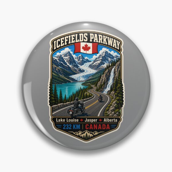 Item preview, Icefields Parkway Canada Highway 93 Motorcycle Sticker & TShirt 03 designed and sold by OuterShellUK.