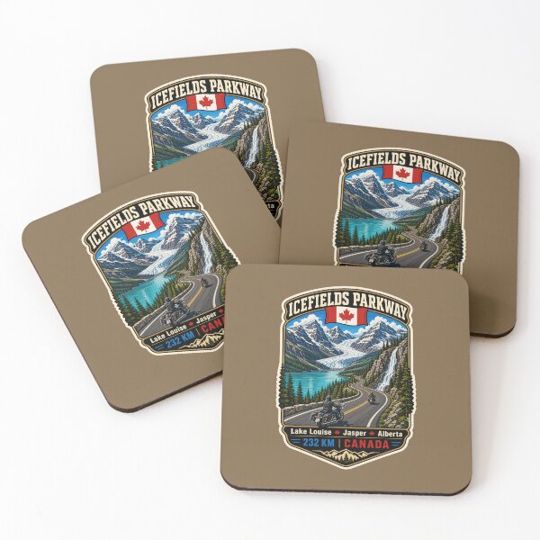 Item preview, Icefields Parkway Canada Highway 93 Motorcycle Sticker & TShirt 03 designed and sold by OuterShellUK.