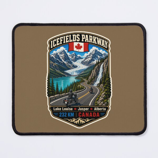 Item preview, Icefields Parkway Canada Highway 93 Motorcycle Sticker & TShirt 03 designed and sold by OuterShellUK.
