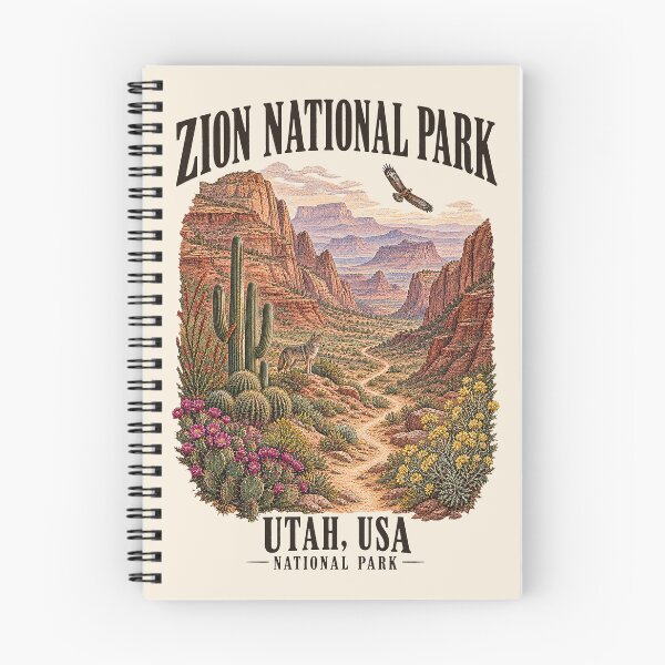Item preview, Zion National Park, Utah, USA [Vintage Illustration] designed and sold by elektronen.
