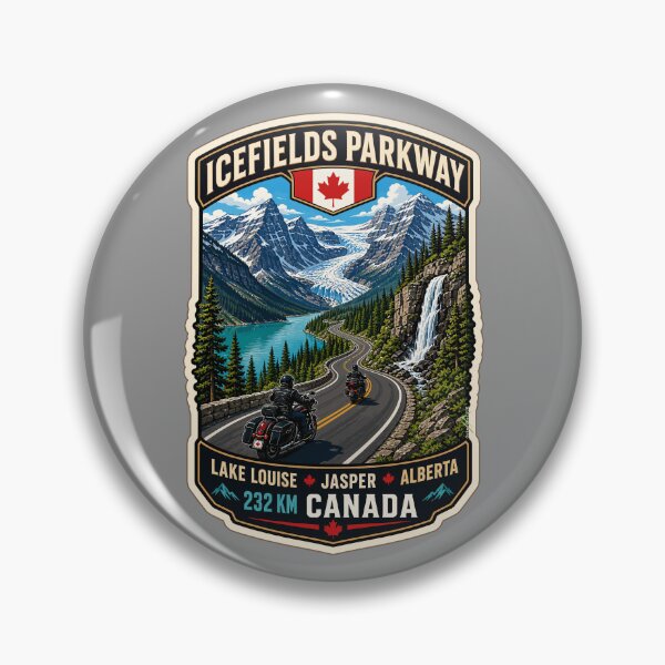 Item preview, Icefields Parkway Canada Highway 93 Motorcycle Sticker & TShirt 04 designed and sold by OuterShellUK.