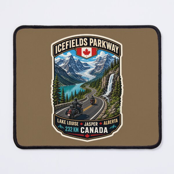 Item preview, Icefields Parkway Canada Highway 93 Motorcycle Sticker & TShirt 04 designed and sold by OuterShellUK.