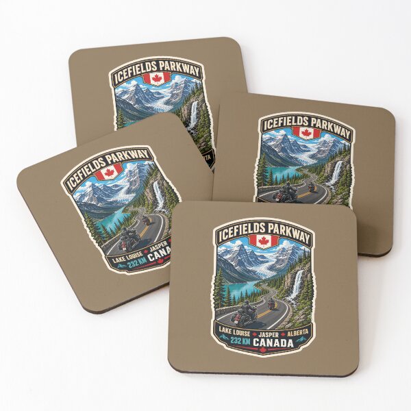 Item preview, Icefields Parkway Canada Highway 93 Motorcycle Sticker & TShirt 04 designed and sold by OuterShellUK.