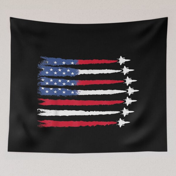 Item preview, Patriotic Red White Blue USA Flag Fighter Jets 4th of July designed and sold by DuneHaicna.