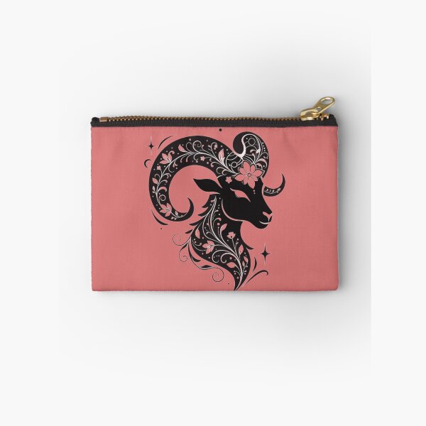 Item preview, Mystical Floral Ram – Black Botanical Zodiac Inspired Art designed and sold by Mousy17.