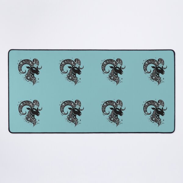Item preview, Mystical Floral Ram – Black Botanical Zodiac Inspired Art designed and sold by Mousy17.
