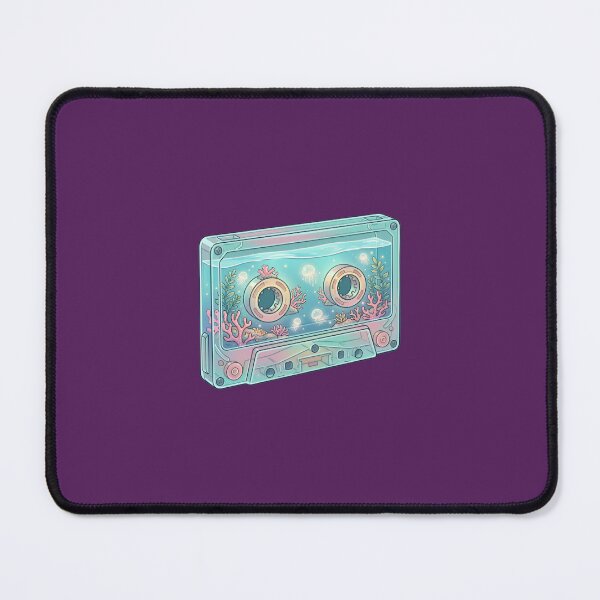 Item preview, Retro Cassette Tape Aquarium with Glowing Jellyfish designed and sold by Akira Design Store.