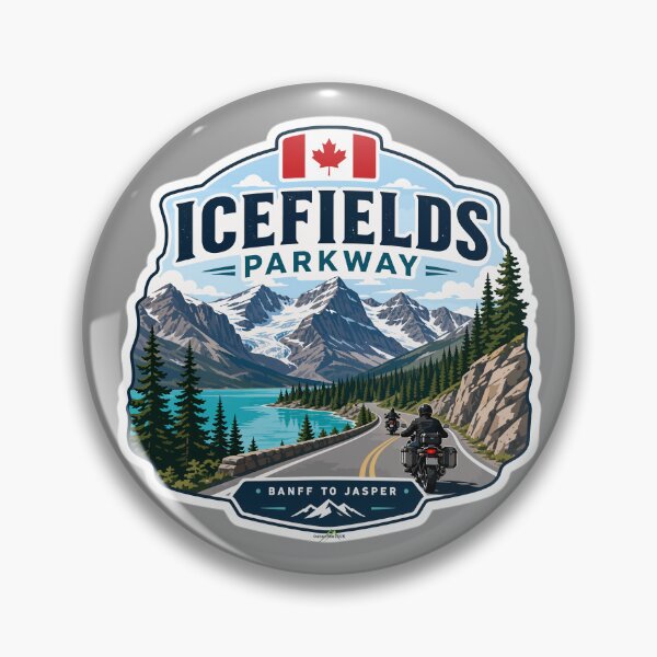 Item preview, Icefields Parkway Canada Highway 93 Motorcycle Sticker & TShirt 05 designed and sold by OuterShellUK.