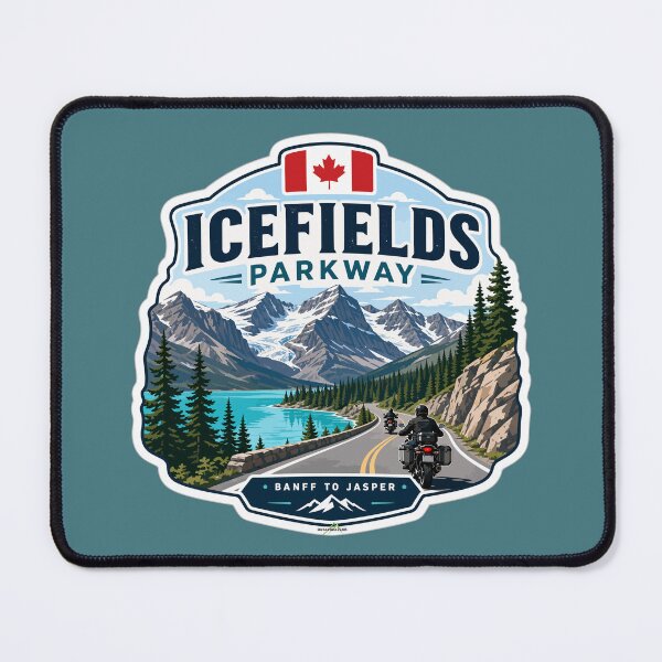 Item preview, Icefields Parkway Canada Highway 93 Motorcycle Sticker & TShirt 05 designed and sold by OuterShellUK.