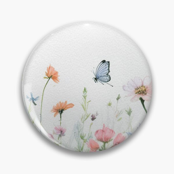 Item preview, Watercolor Wildflower Pastel Meadow Over a Soft Sky #1 designed and sold by DuckyRubin.