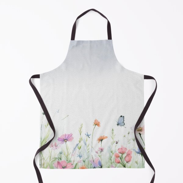 Item preview, Watercolor Wildflower Pastel Meadow Over a Soft Sky #1 designed and sold by DuckyRubin.