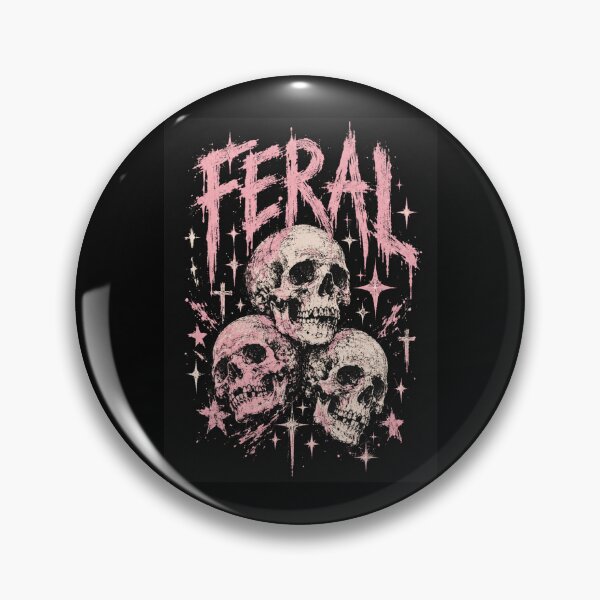 Item preview, Feral Pink Skull Trio Grunge Graphic Soft Grunge Skull designed and sold by Yellowriversss.
