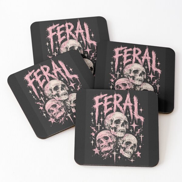 Item preview, Feral Pink Skull Trio Grunge Graphic Soft Grunge Skull designed and sold by Yellowriversss.