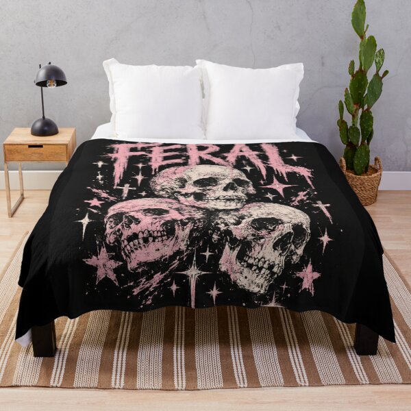 Item preview, Feral Pink Skull Trio Grunge Graphic Soft Grunge Skull designed and sold by Yellowriversss.