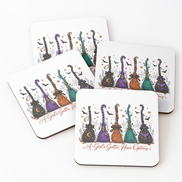 Item preview, A Girl's Gotta Have Options Witch Brooms Halloween Graphic designed and sold by YAWO-PAE.