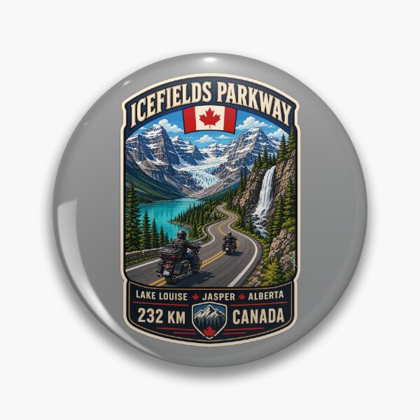 Item preview, Icefields Parkway Canada Highway 93 Motorcycle Sticker & TShirt 06 designed and sold by OuterShellUK.