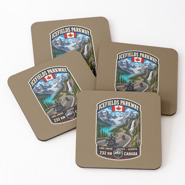 Item preview, Icefields Parkway Canada Highway 93 Motorcycle Sticker & TShirt 06 designed and sold by OuterShellUK.