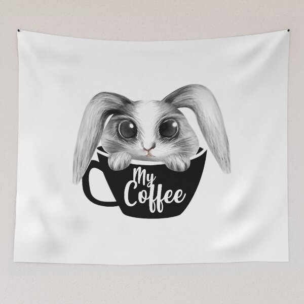 Item preview, My Coffee Rabbit designed and sold by nle-yana.