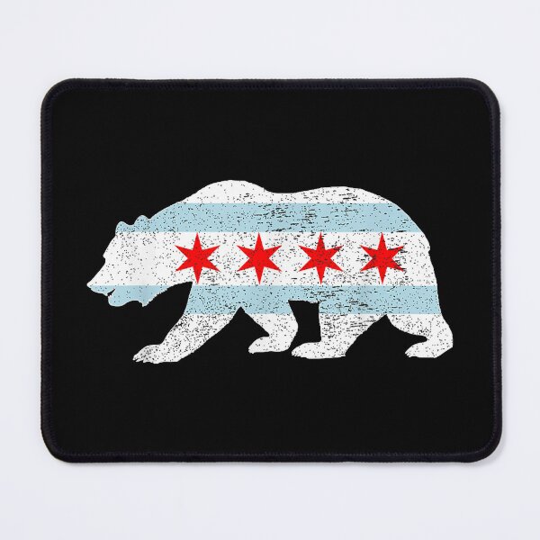 Item preview, Sweet Vintage Retro Chicago City Flag Bear Printa designed and sold by DuneHaicna.