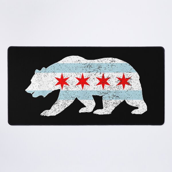 Item preview, Sweet Vintage Retro Chicago City Flag Bear Printa designed and sold by DuneHaicna.