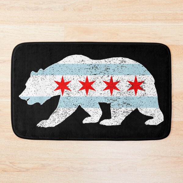 Item preview, Sweet Vintage Retro Chicago City Flag Bear Printa designed and sold by DuneHaicna.