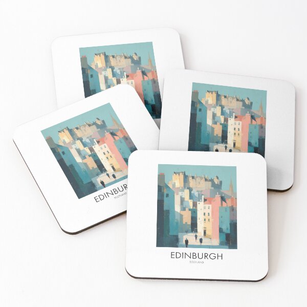 Item preview, Edinburgh – Castle City Skyline Travel Print, Scotland designed and sold by MarkedArtPrints.