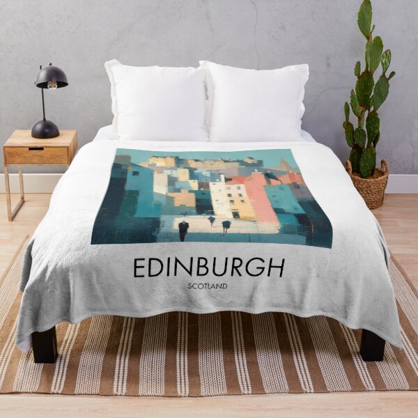 Item preview, Edinburgh – Castle City Skyline Travel Print, Scotland designed and sold by MarkedArtPrints.