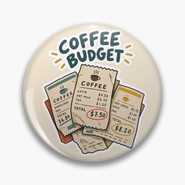 Item preview, Coffee Budget — Itemized Receipt Illustration for Coffee Spenders designed and sold by NuretroStudio.
