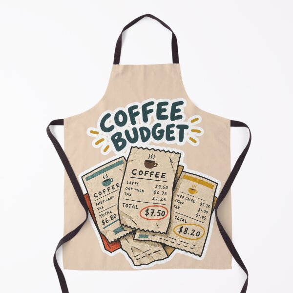 Item preview, Coffee Budget — Itemized Receipt Illustration for Coffee Spenders designed and sold by NuretroStudio.
