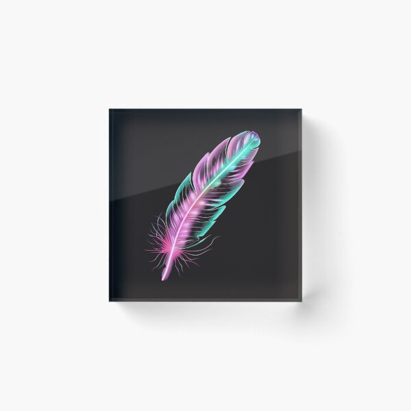 Item preview,  neon feather with cutouts designed and sold by RetroWaveArtCo.