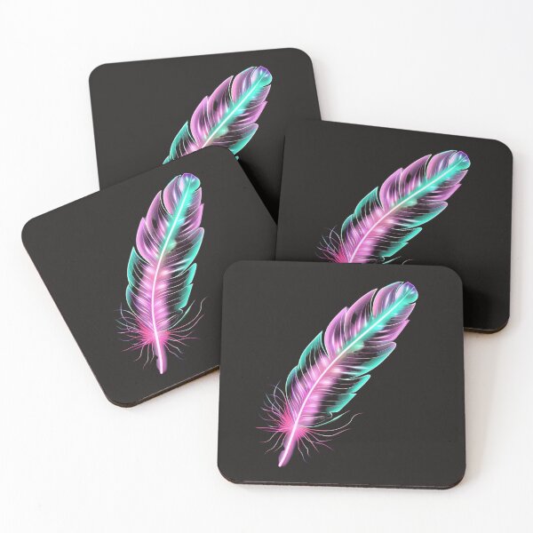 Item preview,  neon feather with cutouts designed and sold by RetroWaveArtCo.