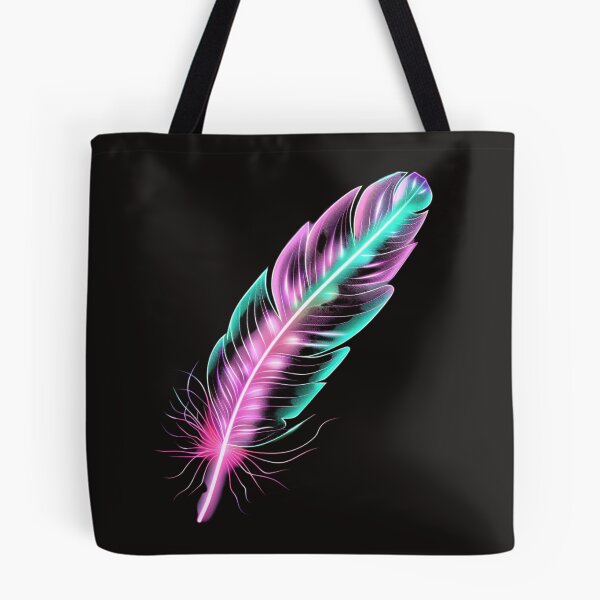Item preview,  neon feather with cutouts designed and sold by RetroWaveArtCo.