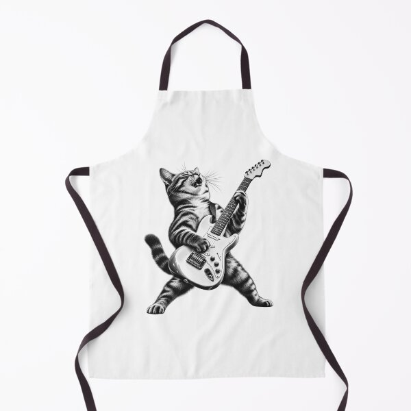 Item preview, Rock Cat Playing Guitar - Funny Guitar Cat designed and sold by LiverEver.